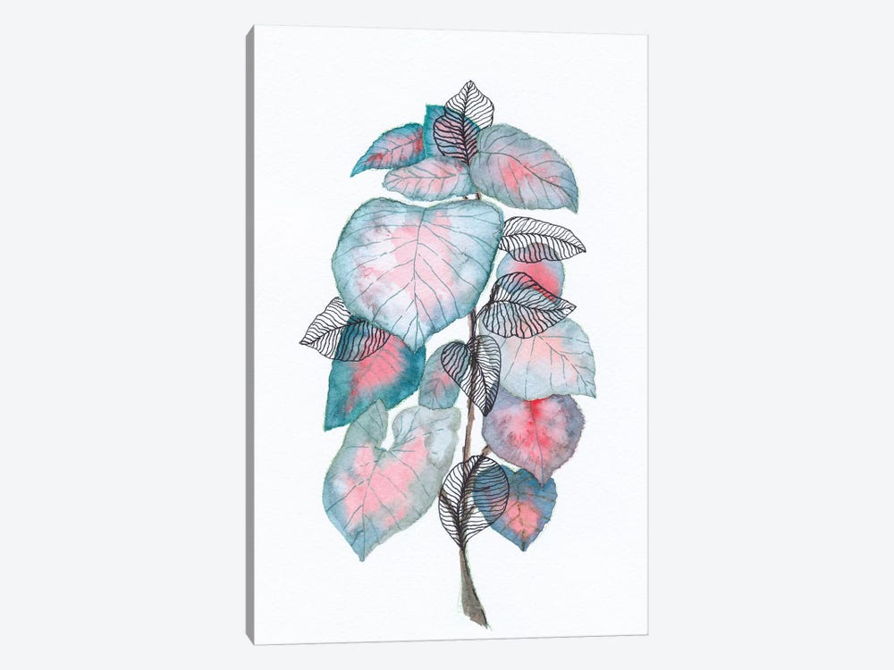 Watercolor + Ink Leaves V by Viviana Gonzalez 1-piece Art Print