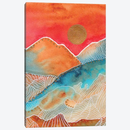 Watercolor Landscape & Line Art I Canvas Print #VGO150} by Viviana Gonzalez Art Print