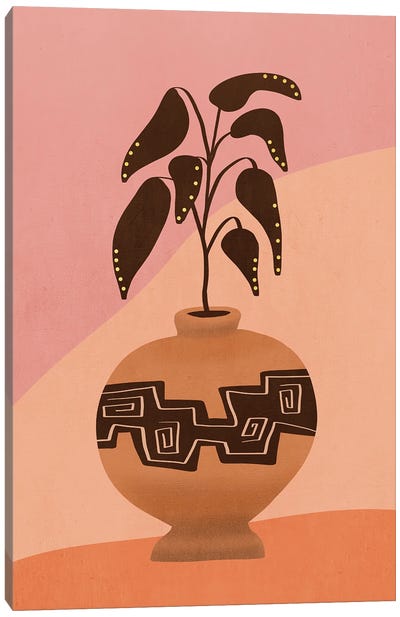 Plant In A Pot IV Canvas Art Print - Viviana Gonzalez