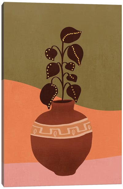 Plant In A Pot VI Canvas Art Print - Viviana Gonzalez