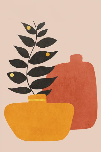 Pottery Still Life: Plant In A Pot I by Viviana Gonzalez
