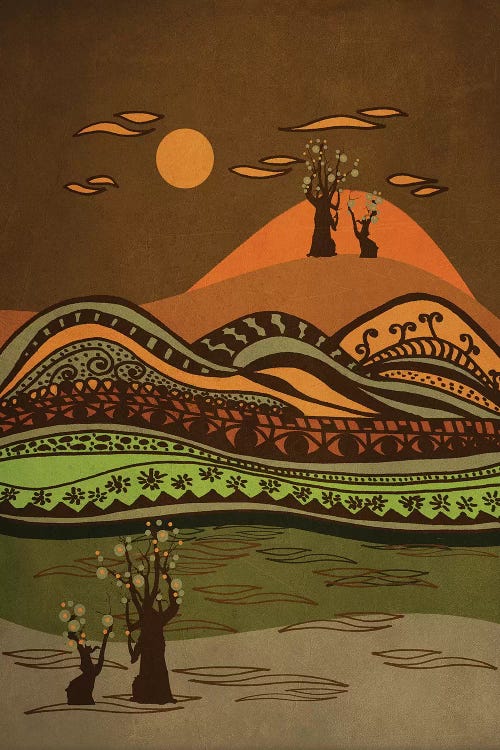 Psychedelic Mountains by Viviana Gonzalez wall art