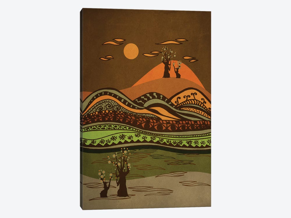 Psychedelic Mountains by Viviana Gonzalez 1-piece Canvas Print