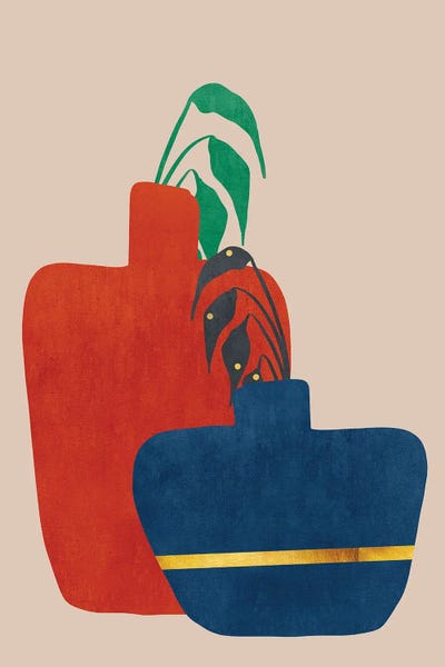 Plant In A Pot II by Viviana Gonzalez framed canvas print