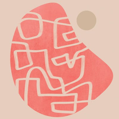 Line Art Improvisation I by Viviana Gonzalez framed canvas print