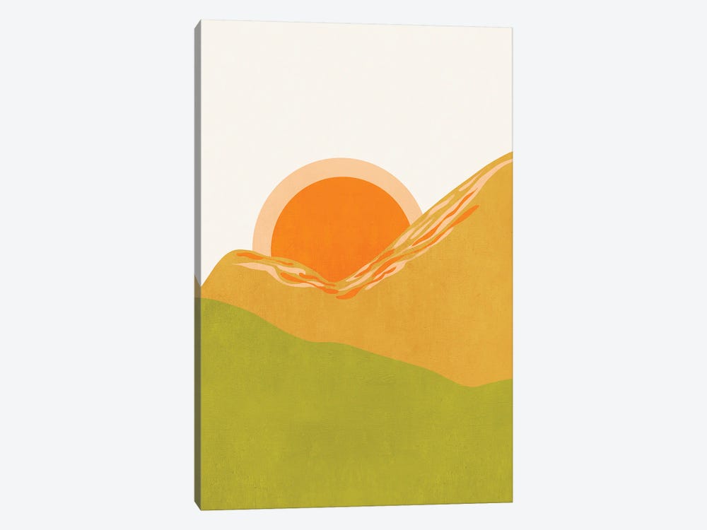 Minimal Abstract Sunset Ii by Viviana Gonzalez 1-piece Canvas Artwork