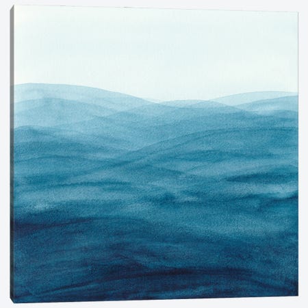 Watercolor Abstract Waves Canvas Print #VGO169} by Viviana Gonzalez Canvas Artwork
