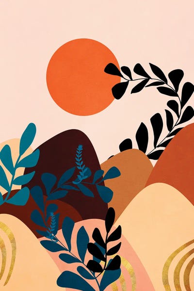 A tropical landscape III by Viviana Gonzalez framed canvas print