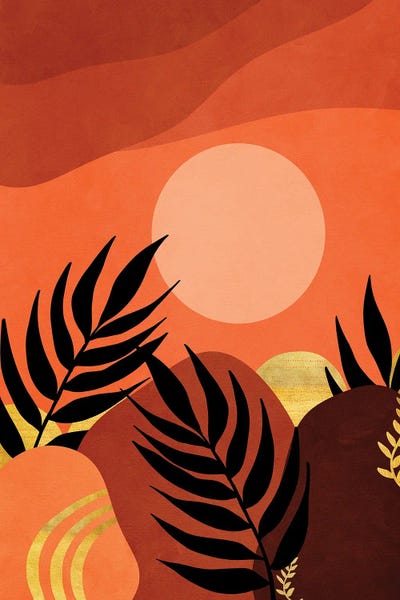 A tropical landscape IV by Viviana Gonzalez framed canvas print