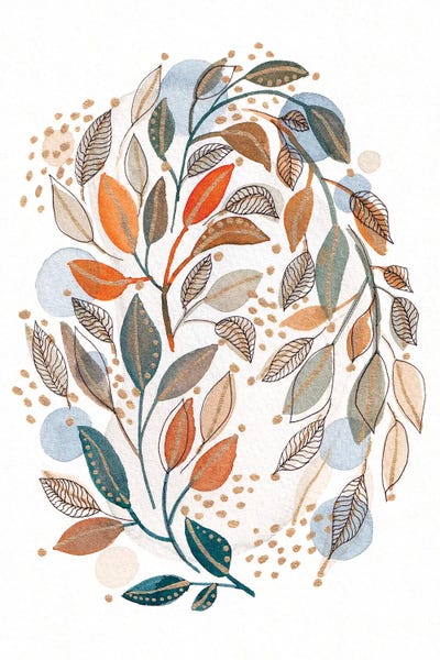 Modern Watercolor Botanicals IV by Viviana Gonzalez framed canvas print