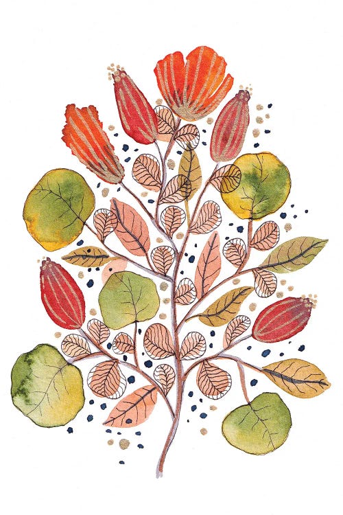 Modern Watercolor Botanicals V