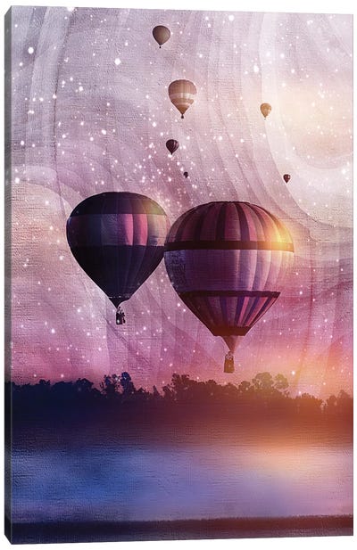 So Far So Close Canvas Art Print - Hot Air Balloon Art