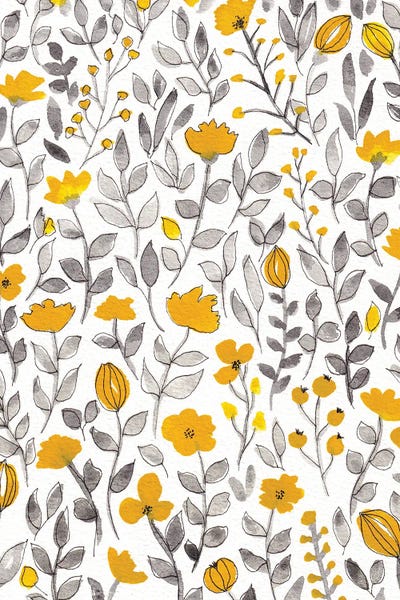 Organic Watercolor Botanicals II by Viviana Gonzalez framed canvas print