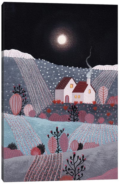 Midnight Landscape V Canvas Art Print - Viviana Gonzalez