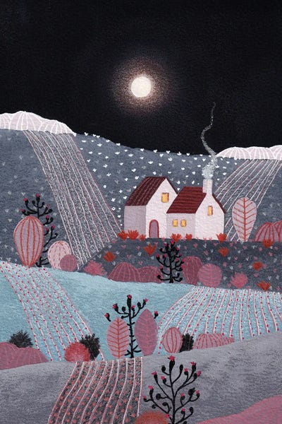 Patchwork Landscapes: Midnight Landscape V by Viviana Gonzalez