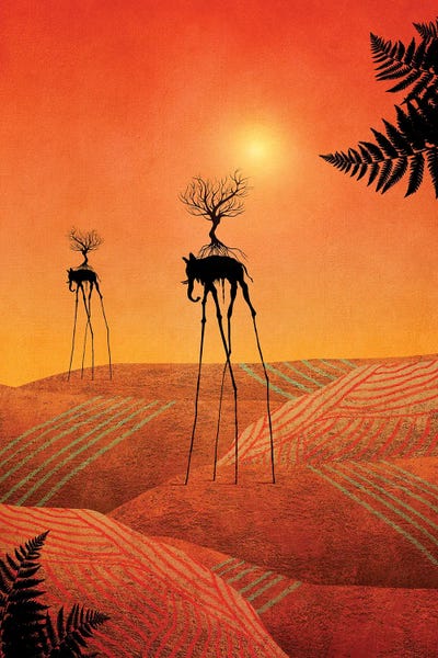 Africa: The Elephants And Trees by Viviana Gonzalez