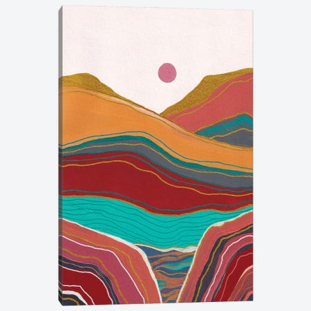Retro Rainbow Landscape II Canvas Print #VGO207} by Viviana Gonzalez Canvas Wall Art