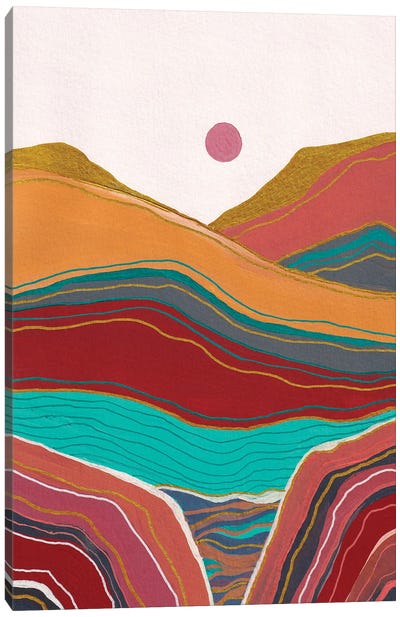 Retro Rainbow Landscape II Canvas Art Print - Viviana Gonzalez