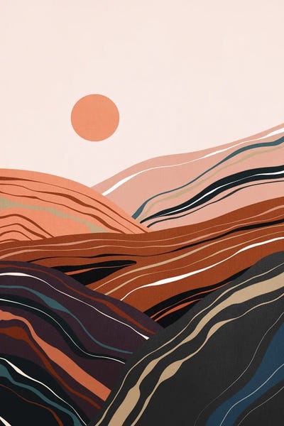 Mineral Inspired Landscapes III by Viviana Gonzalez metal wall art