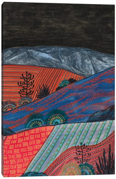 Midnight Boho Landscape Canvas Art Print - Viviana Gonzalez