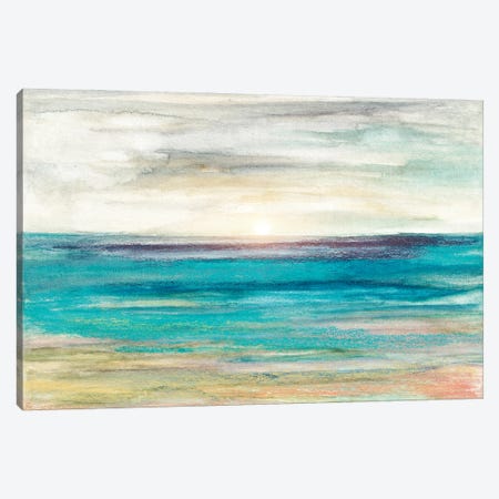 Minimal Sunset In The Sea Canvas Print #VGO219} by Viviana Gonzalez Canvas Art