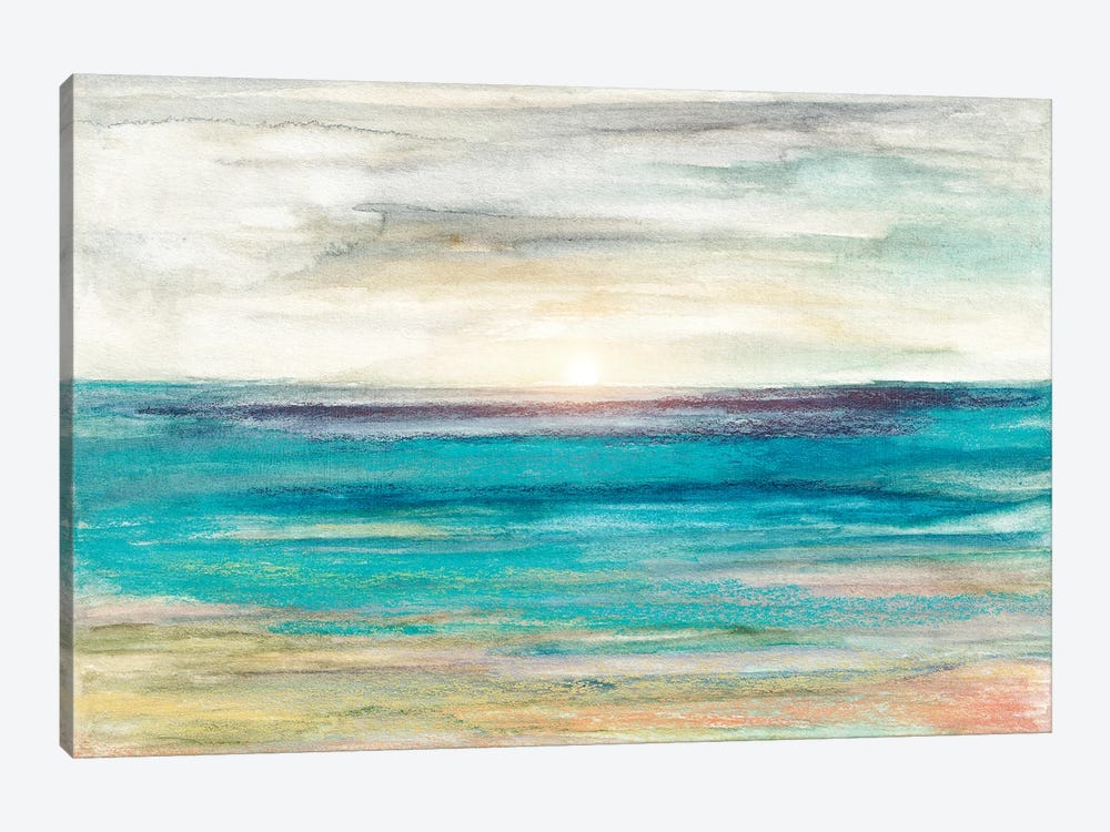 Minimal Sunset In The Sea by Viviana Gonzalez 1-piece Canvas Art Print