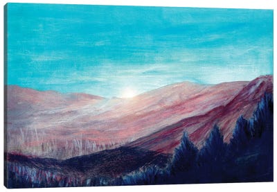 Sunset In The Magical Forest Canvas Art Print - Viviana Gonzalez