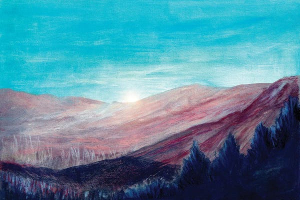 Pine Trees: Sunset In The Magical Forest by Viviana Gonzalez