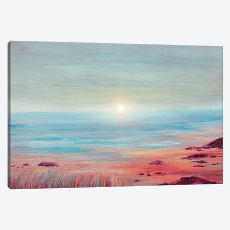 Minimal Sunset In The Sea II Canvas Print #VGO221} by Viviana Gonzalez Canvas Art Print