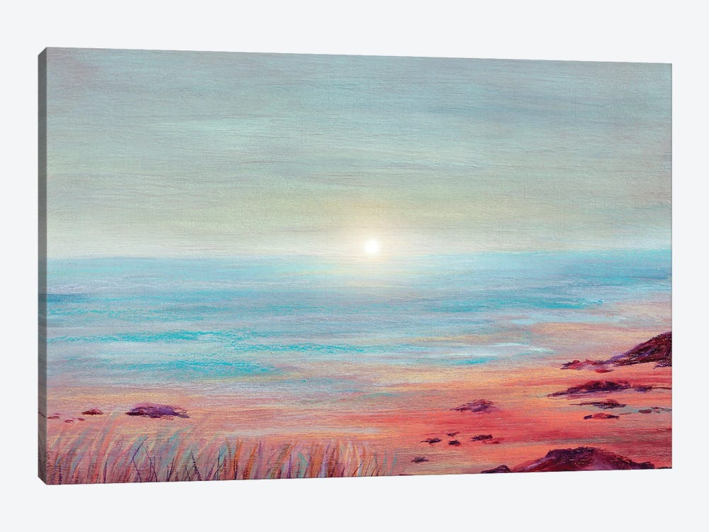 Minimal Sunset In The Sea II by Viviana Gonzalez 1-piece Canvas Wall Art