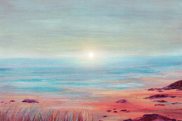 Dining Room: Minimal Sunset In The Sea II by Viviana Gonzalez