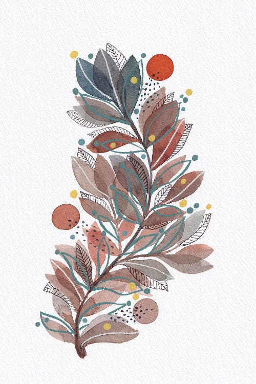 Organic Watercolor Botanicals IV by Viviana Gonzalez wall art