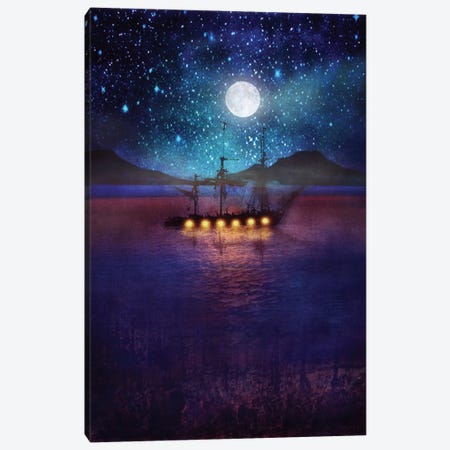 The Lights And The Silent Water Canvas Print #VGO22} by Viviana Gonzalez Art Print