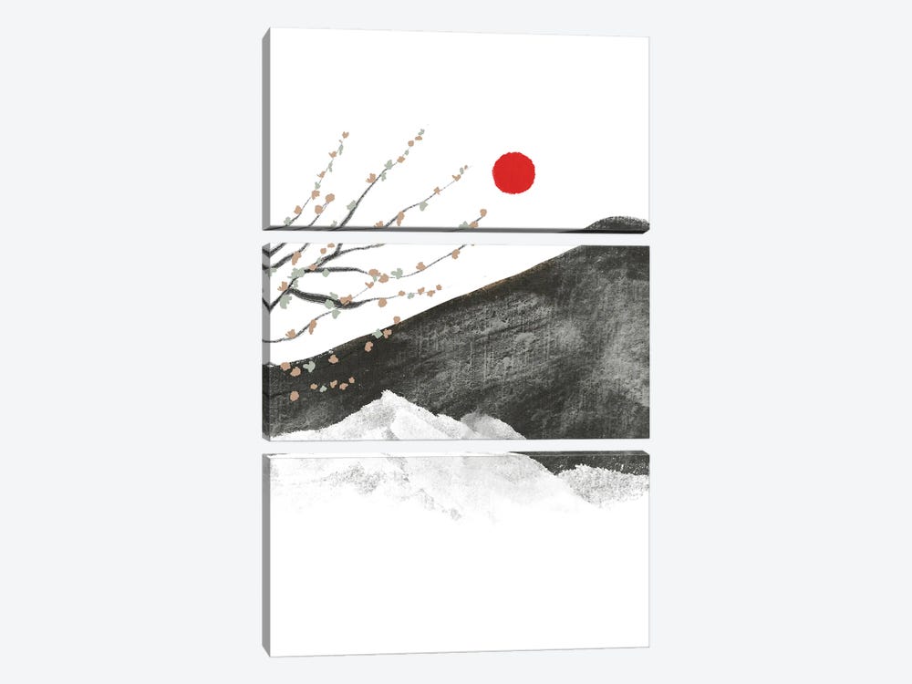 Japandi Mountains II by Viviana Gonzalez 3-piece Canvas Art Print