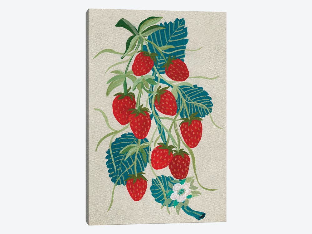 Strawberries by Viviana Gonzalez 1-piece Canvas Artwork