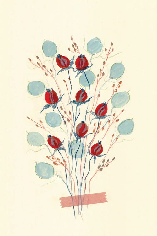 Retro Floral Arrangement I by Viviana Gonzalez wall art