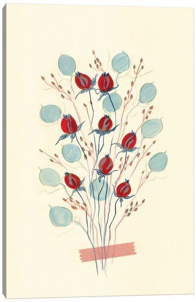 Retro Floral Arrangement I Canvas Art Print - Viviana Gonzalez