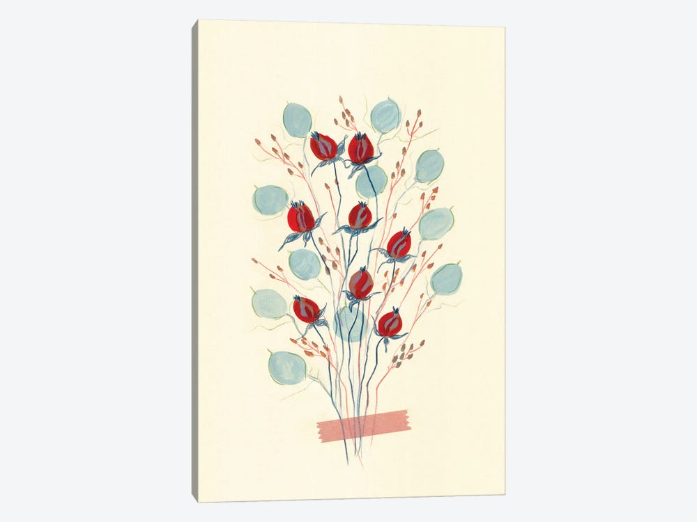 Retro Floral Arrangement I by Viviana Gonzalez 1-piece Canvas Print