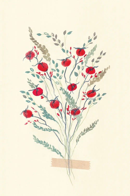 Retro Floral Arrangement II by Viviana Gonzalez wall art