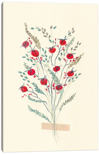 Retro Floral Arrangement II Canvas Art Print - Viviana Gonzalez