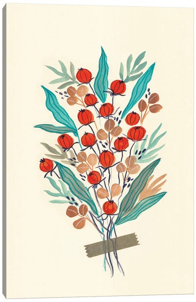 Retro Floral Arrangement III Canvas Art Print - Viviana Gonzalez
