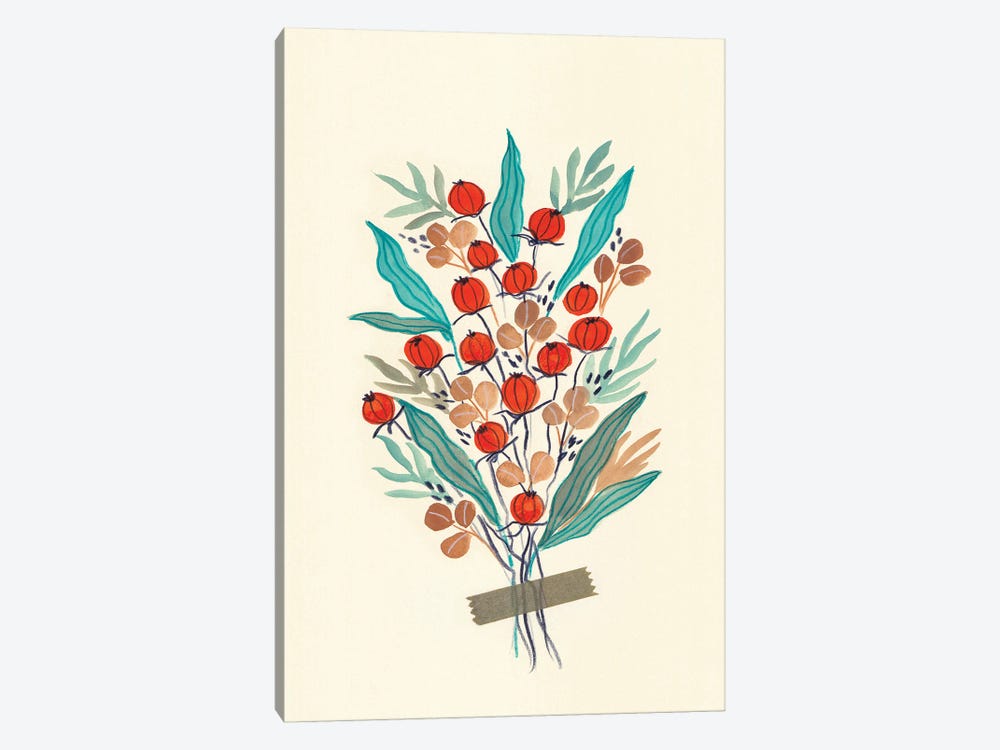 Retro Floral Arrangement III by Viviana Gonzalez 1-piece Canvas Print
