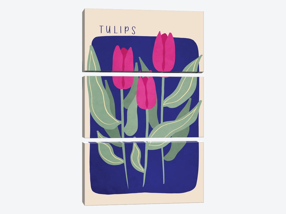 Tulips by Viviana Gonzalez 3-piece Canvas Artwork