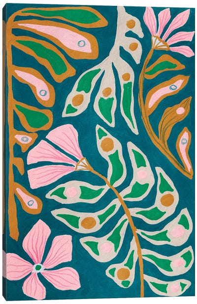Retro Foliage III Canvas Art Print - Viviana Gonzalez