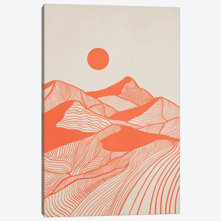 Vintage Mountains Line Art Canvas Print #VGO260} by Viviana Gonzalez Canvas Print