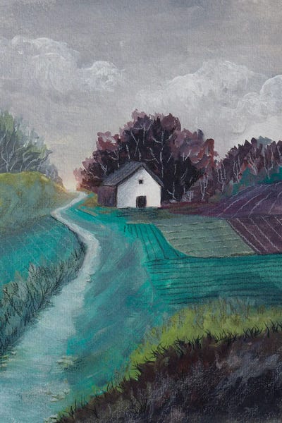 Farmland II by Viviana Gonzalez framed canvas print