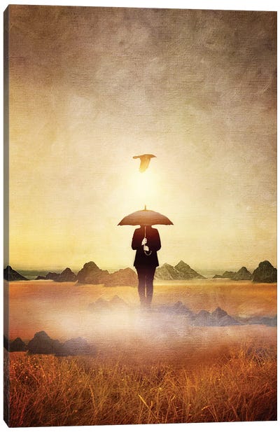 Waiting For The Rain Canvas Art Print - Colors of Fall