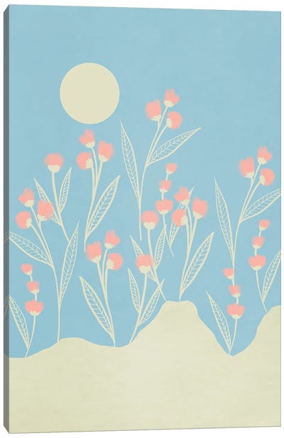 Spring Floral Vibes I Canvas Art Print - Minimalist Flowers