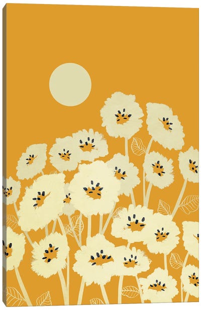 Spring Floral Vibes II Canvas Art Print - Minimalist Flowers