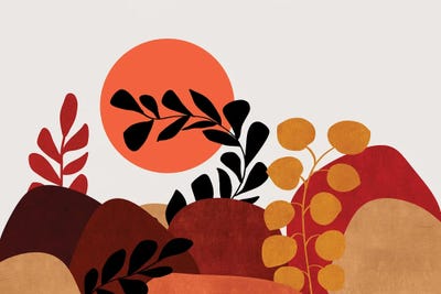 A Tropical Landscape V by Viviana Gonzalez framed canvas print